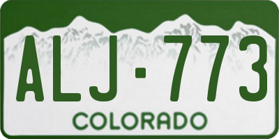 CO license plate ALJ773