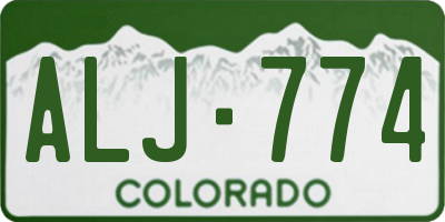 CO license plate ALJ774