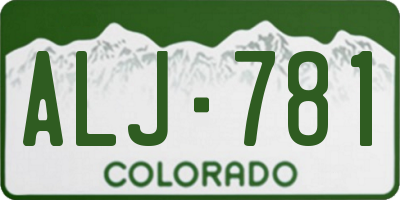 CO license plate ALJ781
