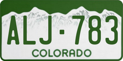 CO license plate ALJ783