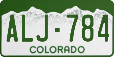 CO license plate ALJ784
