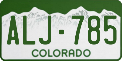 CO license plate ALJ785