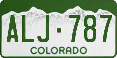 CO license plate ALJ787