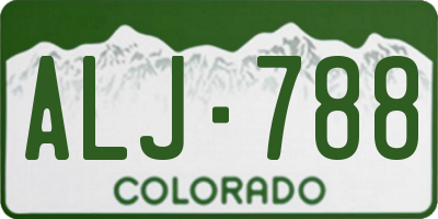 CO license plate ALJ788