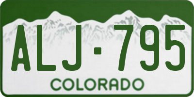 CO license plate ALJ795