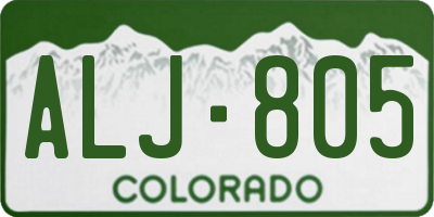 CO license plate ALJ805
