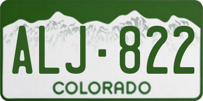 CO license plate ALJ822