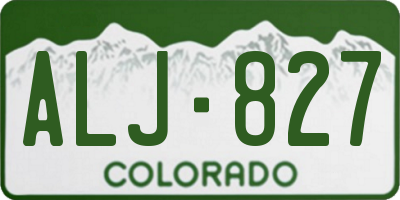 CO license plate ALJ827