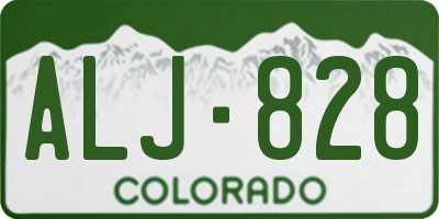 CO license plate ALJ828