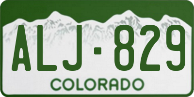 CO license plate ALJ829