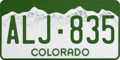 CO license plate ALJ835