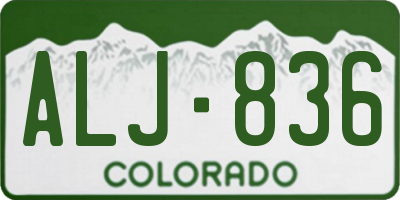 CO license plate ALJ836