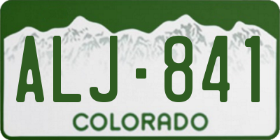 CO license plate ALJ841