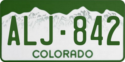 CO license plate ALJ842