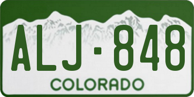CO license plate ALJ848