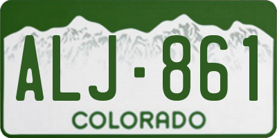 CO license plate ALJ861