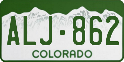 CO license plate ALJ862