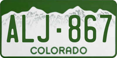CO license plate ALJ867