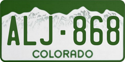 CO license plate ALJ868