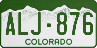 CO license plate ALJ876