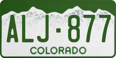 CO license plate ALJ877