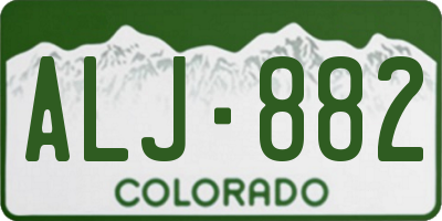 CO license plate ALJ882