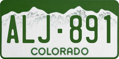 CO license plate ALJ891