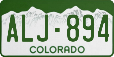 CO license plate ALJ894