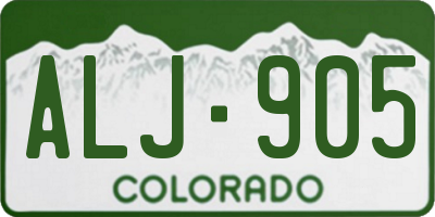 CO license plate ALJ905