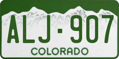 CO license plate ALJ907
