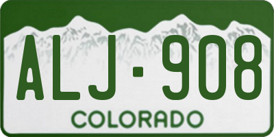 CO license plate ALJ908