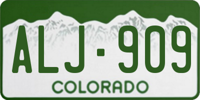 CO license plate ALJ909