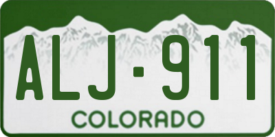 CO license plate ALJ911