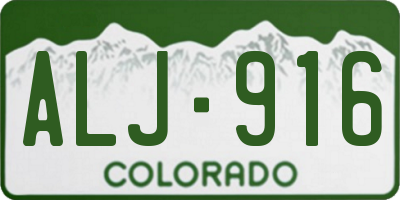 CO license plate ALJ916