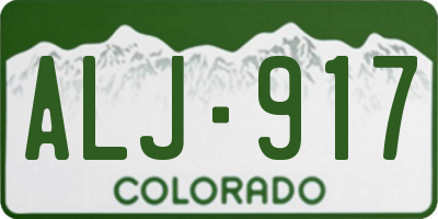 CO license plate ALJ917