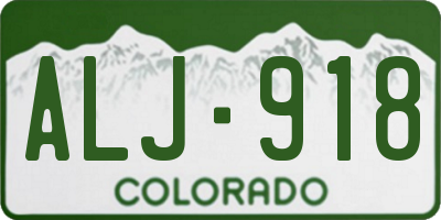 CO license plate ALJ918