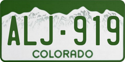 CO license plate ALJ919
