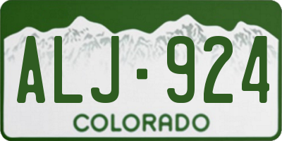 CO license plate ALJ924