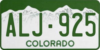 CO license plate ALJ925
