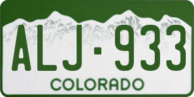 CO license plate ALJ933