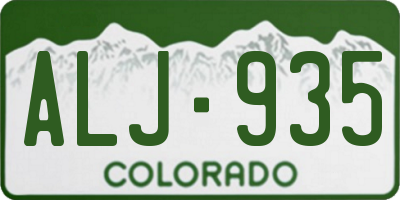 CO license plate ALJ935
