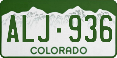 CO license plate ALJ936