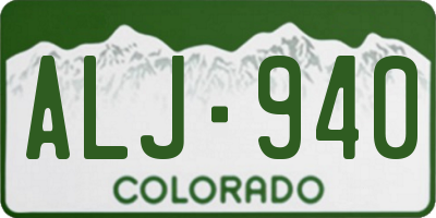 CO license plate ALJ940