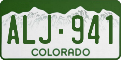 CO license plate ALJ941