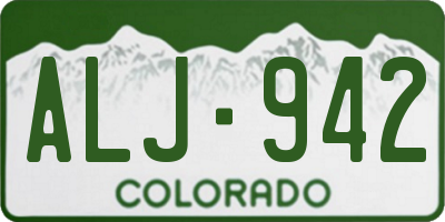 CO license plate ALJ942