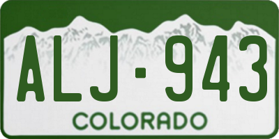 CO license plate ALJ943