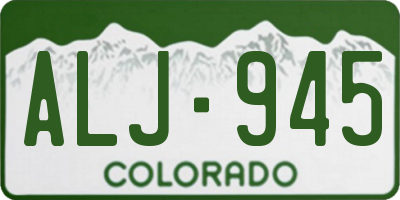 CO license plate ALJ945