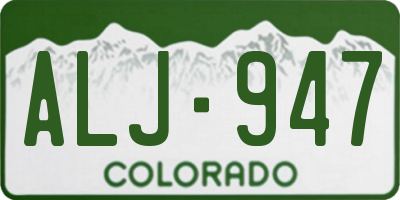CO license plate ALJ947