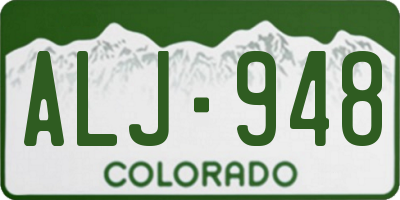 CO license plate ALJ948