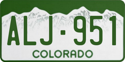 CO license plate ALJ951